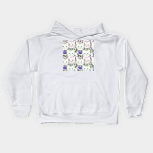 Cute Cat Seamless Patterns Kids Hoodie